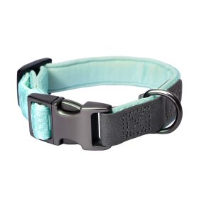 PETMARVEL Heavy Duty Solid Dog Collar Neoprene Padded 1 In Wide (Option: Mint Green-Small)