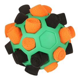 Dog Sniffing Ball Innovative Pet Shaking Training Toys for Pet Training Tooth Cleaning Puppy Chew Relieve Boredom Dog Toy (Color: Green ball-Hallowmas)