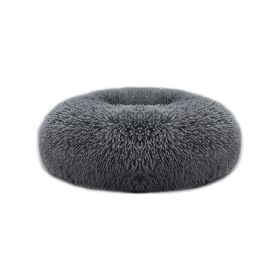 Soft Warm Puppy Cat Bed Dog Cozy Nest for S/M Dog (Color: Dark gray, size: O/S)